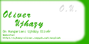 oliver ujhazy business card